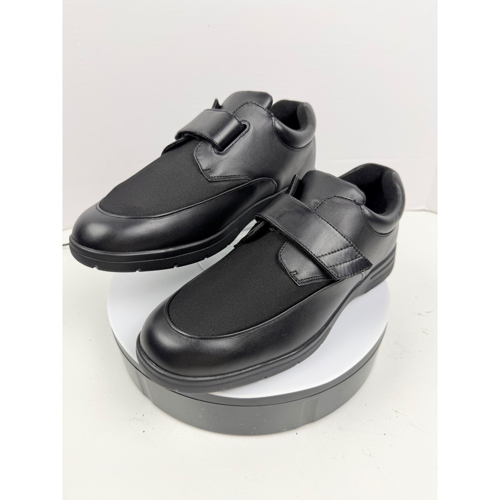 Drew Orthopedic Men's Black Stretch Straps Walking Casual Dress Shoes 11 Wide